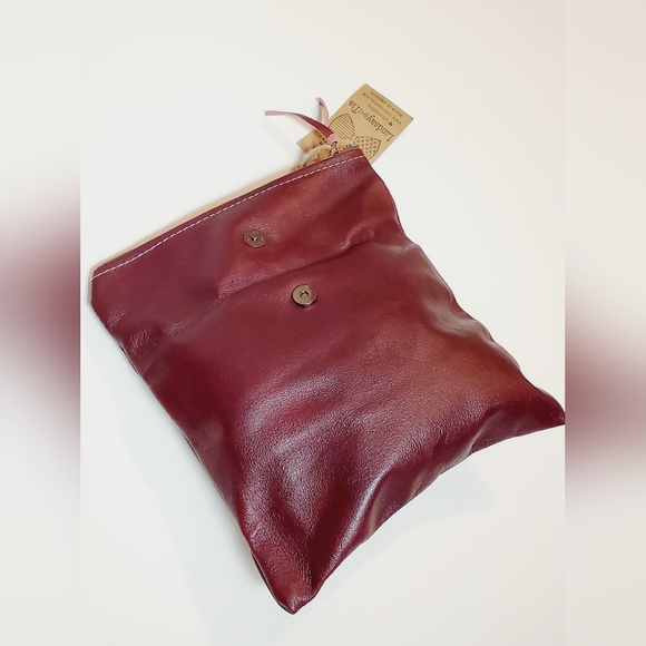 Lindsay Tia Leather Mini Bow Clutch Bag Handmade in America - Picture 3 of 6